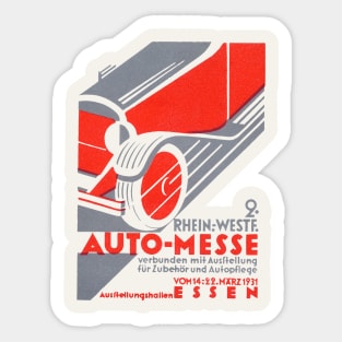 1931  Car Show in Germany Sticker